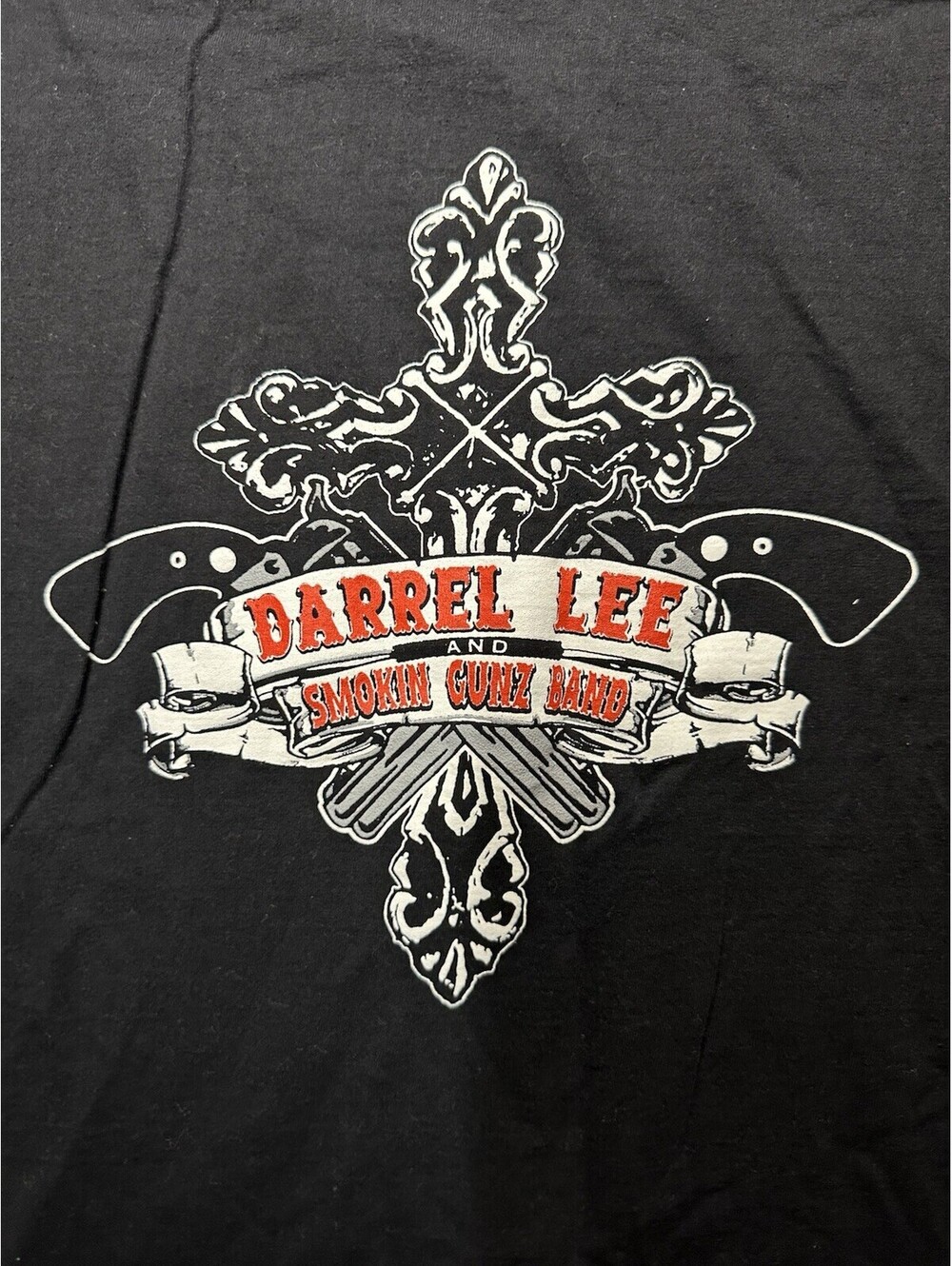 Darrel Lee Smokin Gunz Band Tee 2XL Black Western Biker Graphic USA